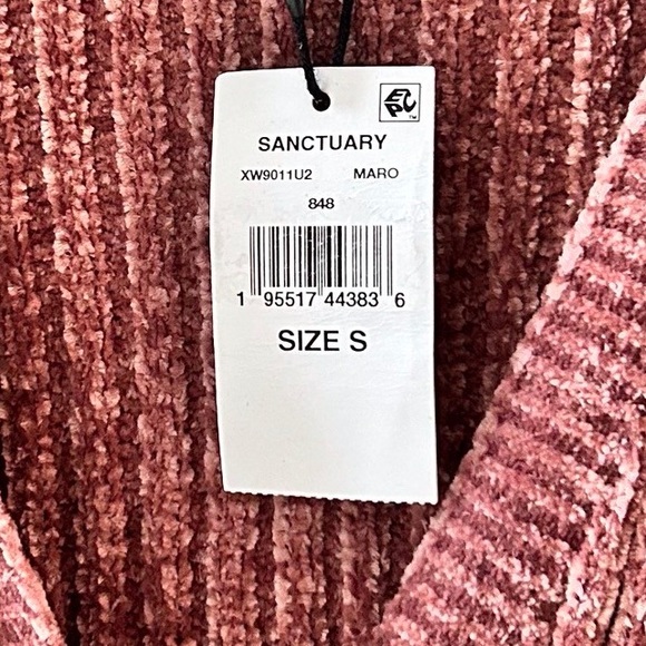 Women's Anthropology SANCTUARY Brown Ribbed Chenille Cardigan Size Small NWT - Picture 7 of 7